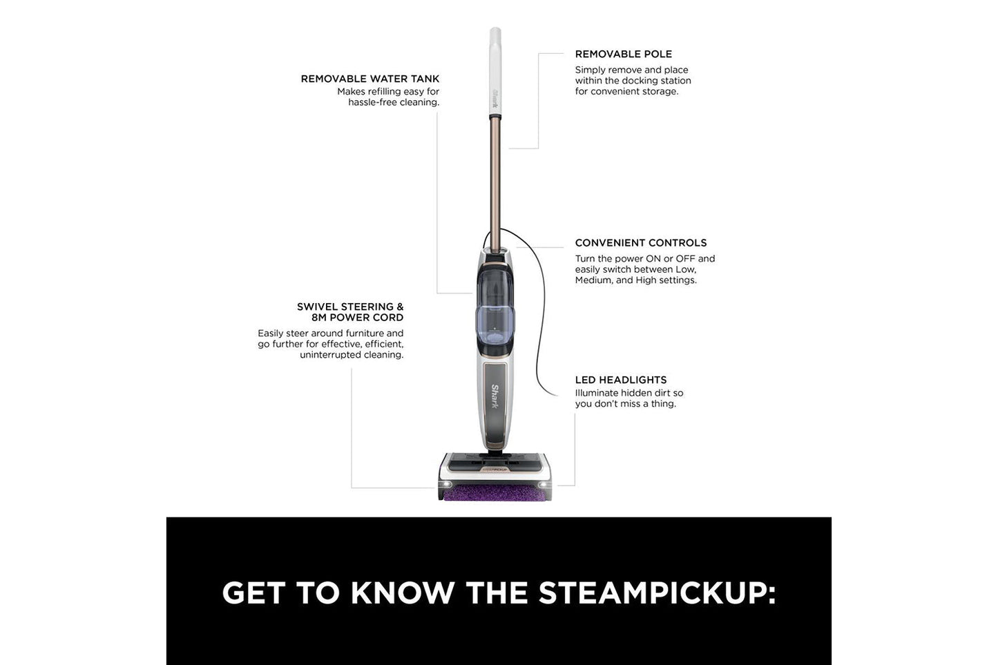 Shark Steam Pickup Hard Floor Cleaner | SD200UK