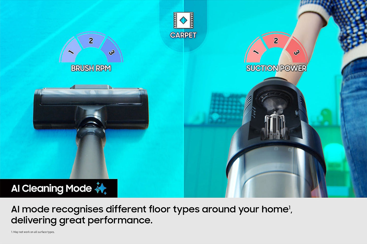 Samsung Jet Ultra with AI Cordless Stick Vacuum Cleaner | VS90F40DEK/EU