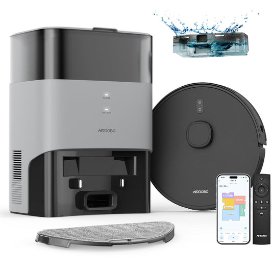 Pre-Owned AIRROBO T20+ Robot Vacuum and Mop Self-Emptying 180Min Runtime, 60 Days Hands Free