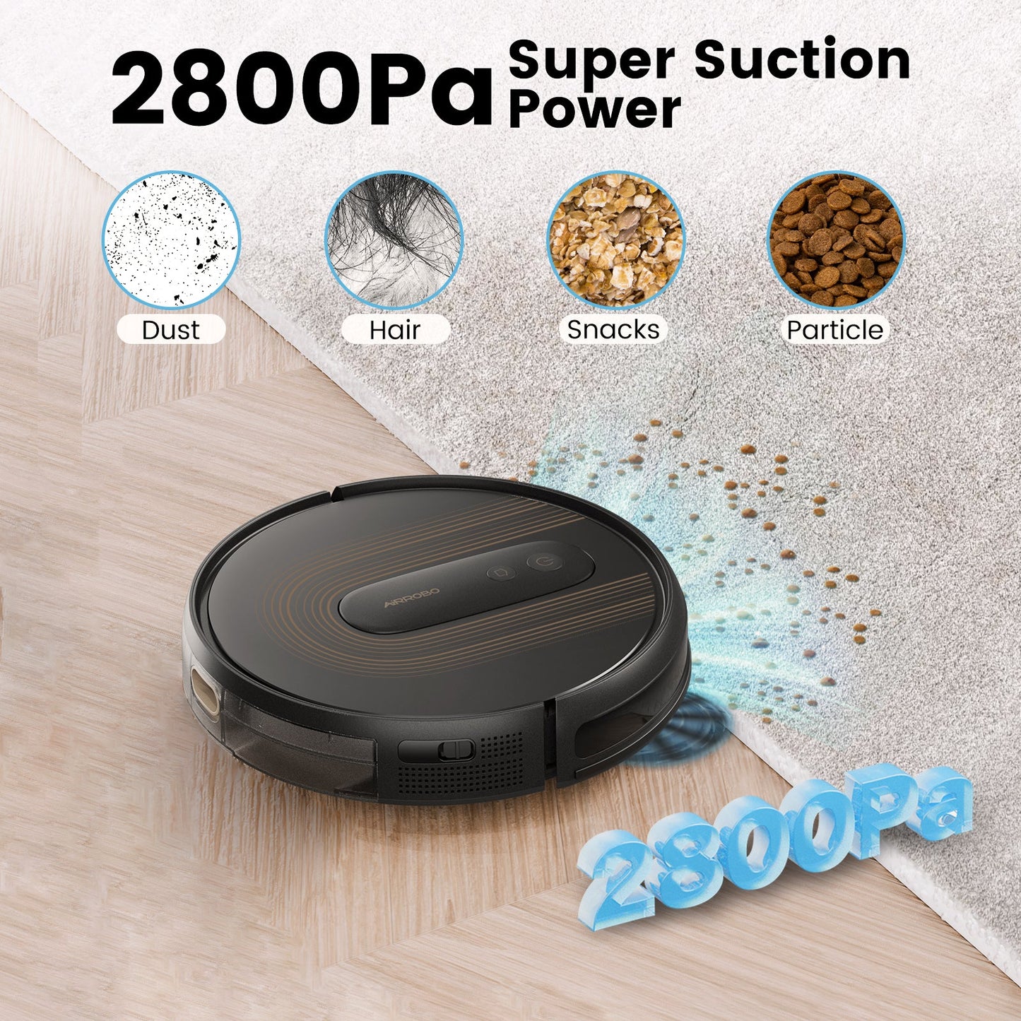 AIRROBO G50 | Carpet and Pet Hair| 2800Pa Robot Vacuum