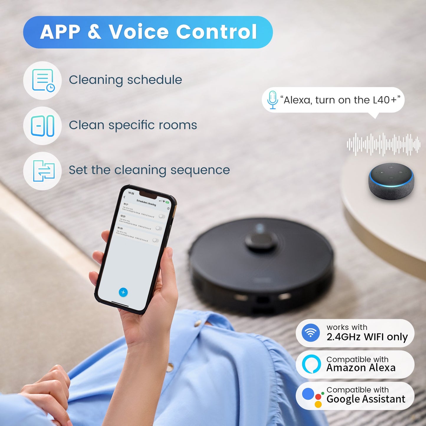 AIRROBO L40+ Robot Vacuum and Mop Combo