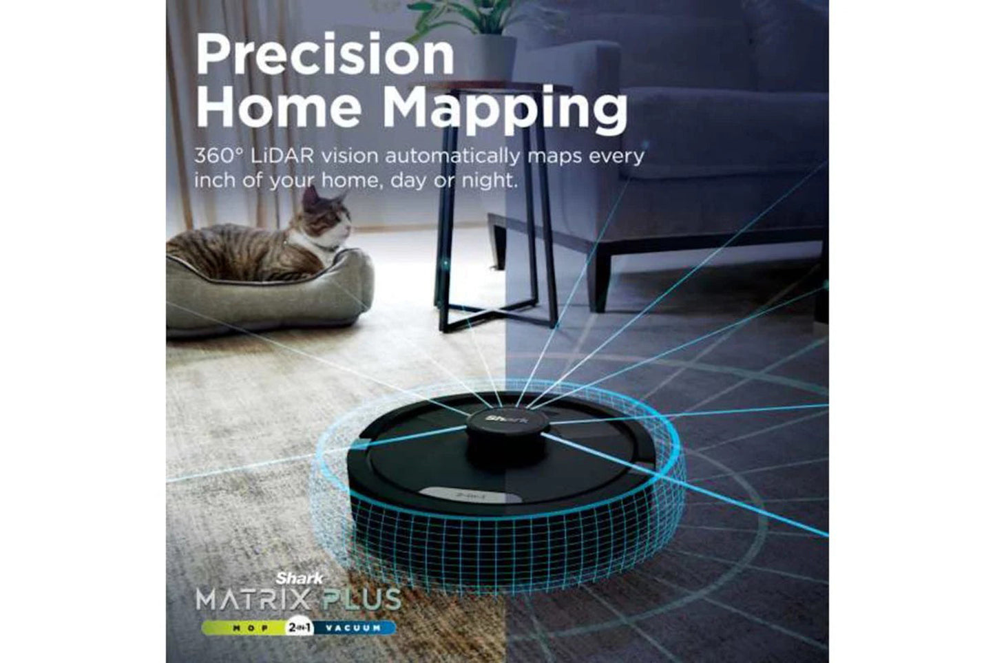 Shark Matrix Plus 2-in-1 Robot Vacuum & Mop | RV2620WDUK | Black/Silver