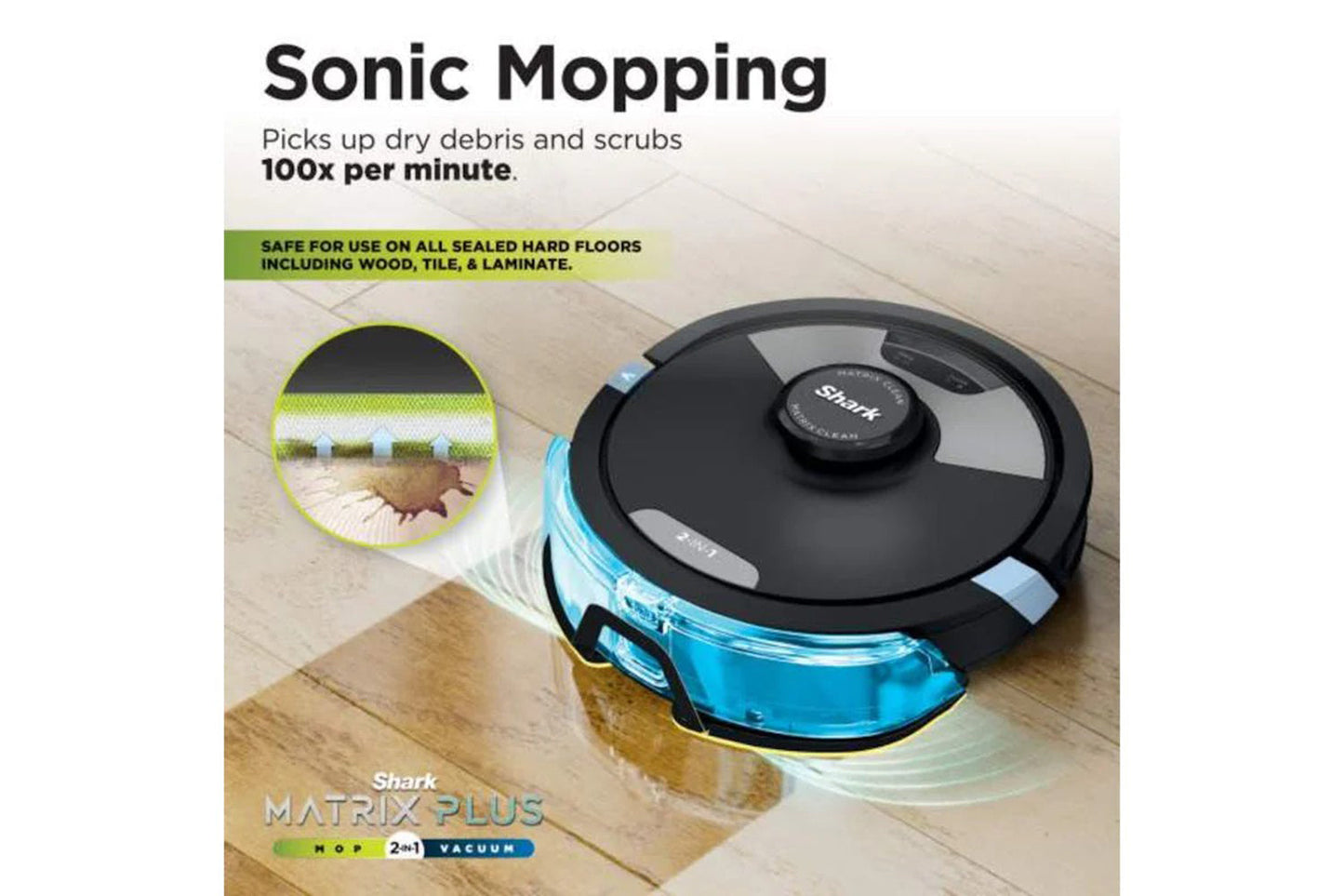 Shark Matrix Plus 2-in-1 Robot Vacuum & Mop | RV2620WDUK | Black/Silver
