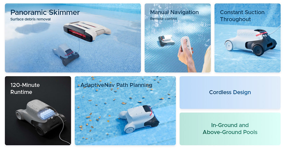 Genkinno P2 Cordless Robotic Pool Cleaner