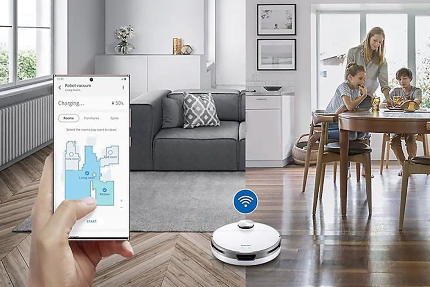 Samsung Jet Bot+ Robot Vacuum Cleaner | VR30T85513W/EU