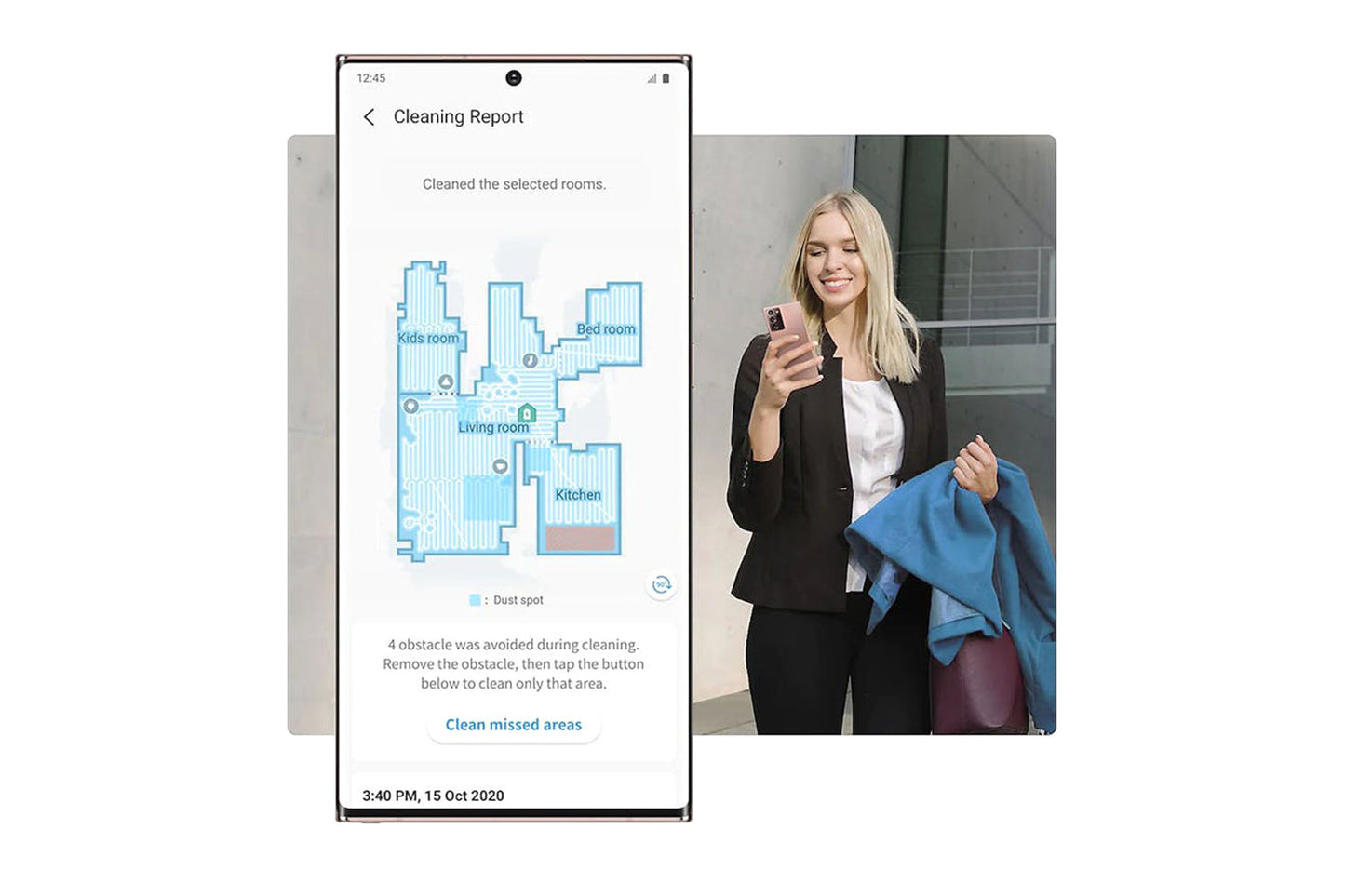 Samsung Jet Bot+ Robot Vacuum Cleaner | VR30T85513W/EU