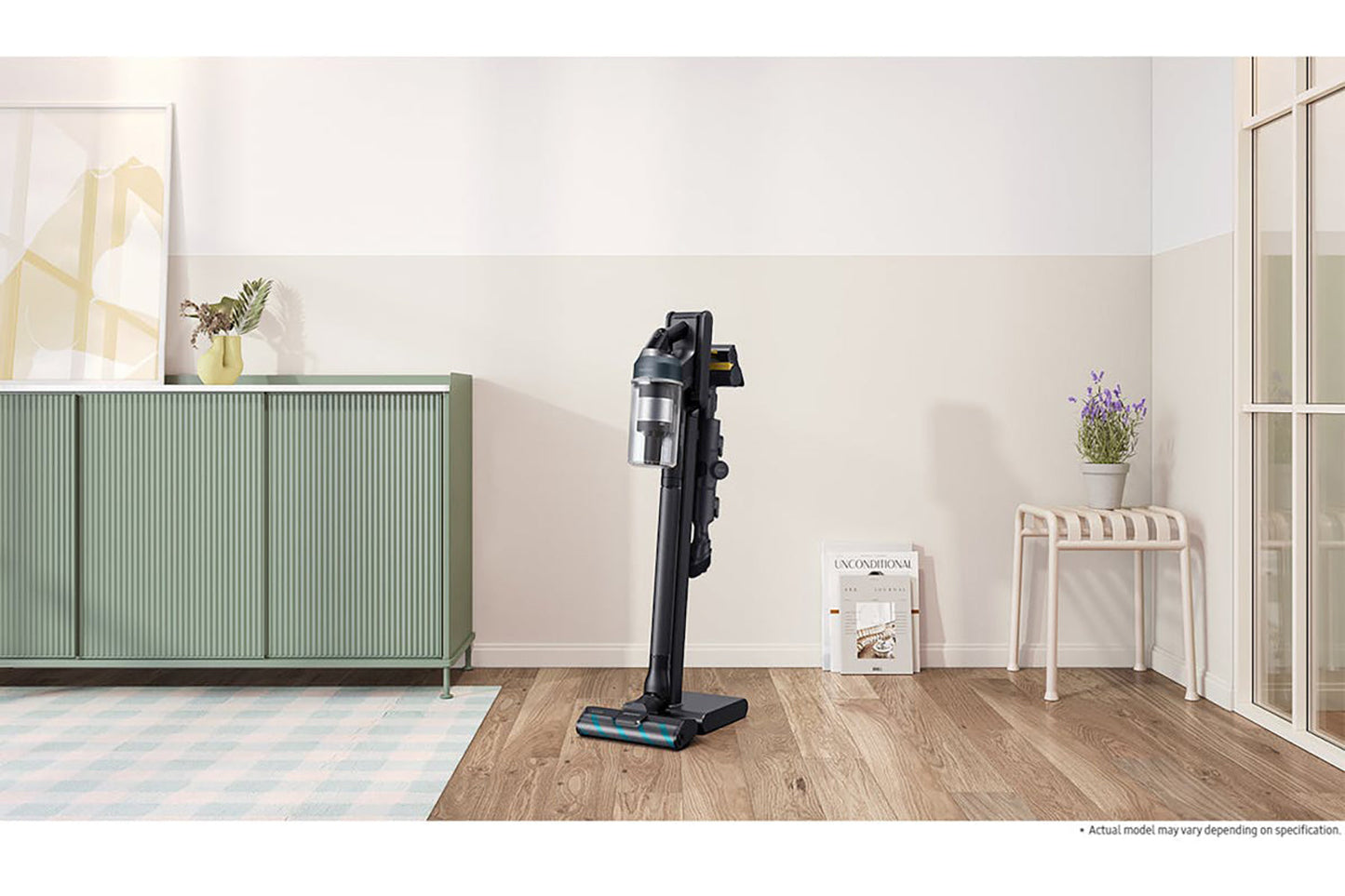 Samsung JetTM 95 Pro Cordless Stick Vacuum Cleaner, Max 210 W Suction Power With Spray Spinning Sweeper | VS20C9547TB/EU