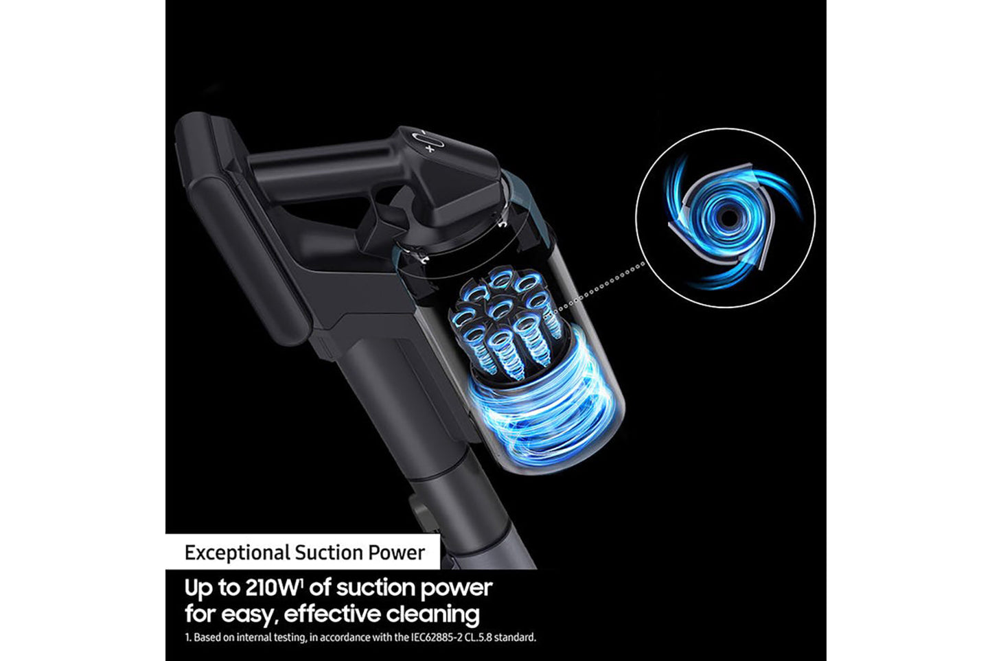 Samsung JetTM 95 Pro Cordless Stick Vacuum Cleaner, Max 210 W Suction Power With Spray Spinning Sweeper | VS20C9547TB/EU