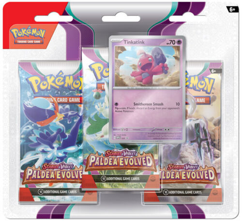 Paldea Evolved 3 Pack Blister (Tinkatink)